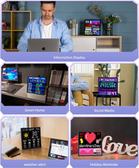 64 X 64 LED Panel Digital Frame Wifi Pixel Cloud APP Control Gaming Room
