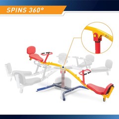 Spinning Teeter Totter – 360-Degree Rotation Seesaw with Impact Absorbing Sea…