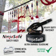 Ninja Obstacle Course Kids Backyard 10 Obstacles Slackline Kit