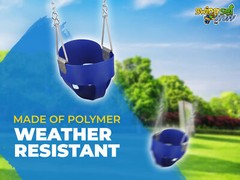 SWING SET STUFF HIGHBACK FULL BUCKET SEAT BLUE WITH CHAINS AND HOOKS child 0050