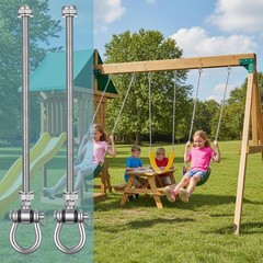 4 Pcs 1500LB SS 180° Heavy Duty Swing Hangers w/ Bearings for Hammocks/Porch