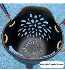 Heavy-Duty High Back Full Bucket Toddler Swing Seat with Locking Carabiners a…