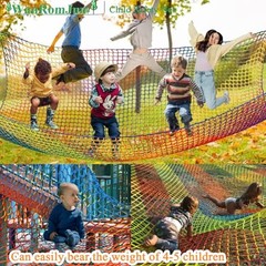 Climbing Cargo Net for Kids – Double Layers Heavy Duty 3.2 x 9.8 ft Multicolor