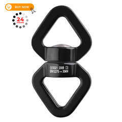 Azarxis Tree Swing Swivel Spinner, 30 kN Rotational Free Size, All Black