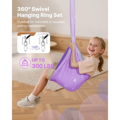 Uimoso Double-Layer Sensory Hammock Swing with 300lbs Weight Capacity