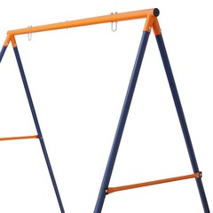 Powder-Coated Steel Swing Set Frame Stand Weatherproof MAX 220 LBs Kids