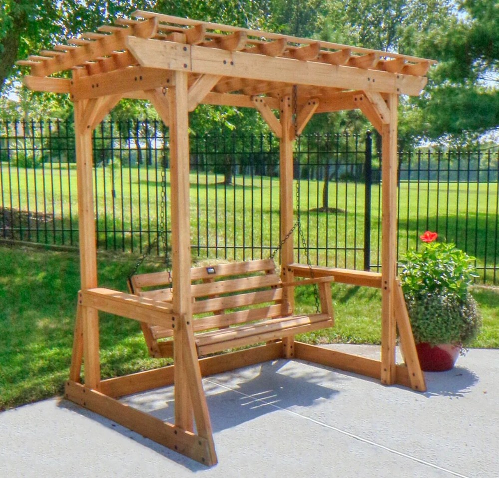 PERGOLA SWING 100% Cedar Adult Family Swing