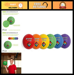 8.5″ Playground Ball Set – Two-Ply, Nylon Wound, 6 Color Variety for Outdoor Fun