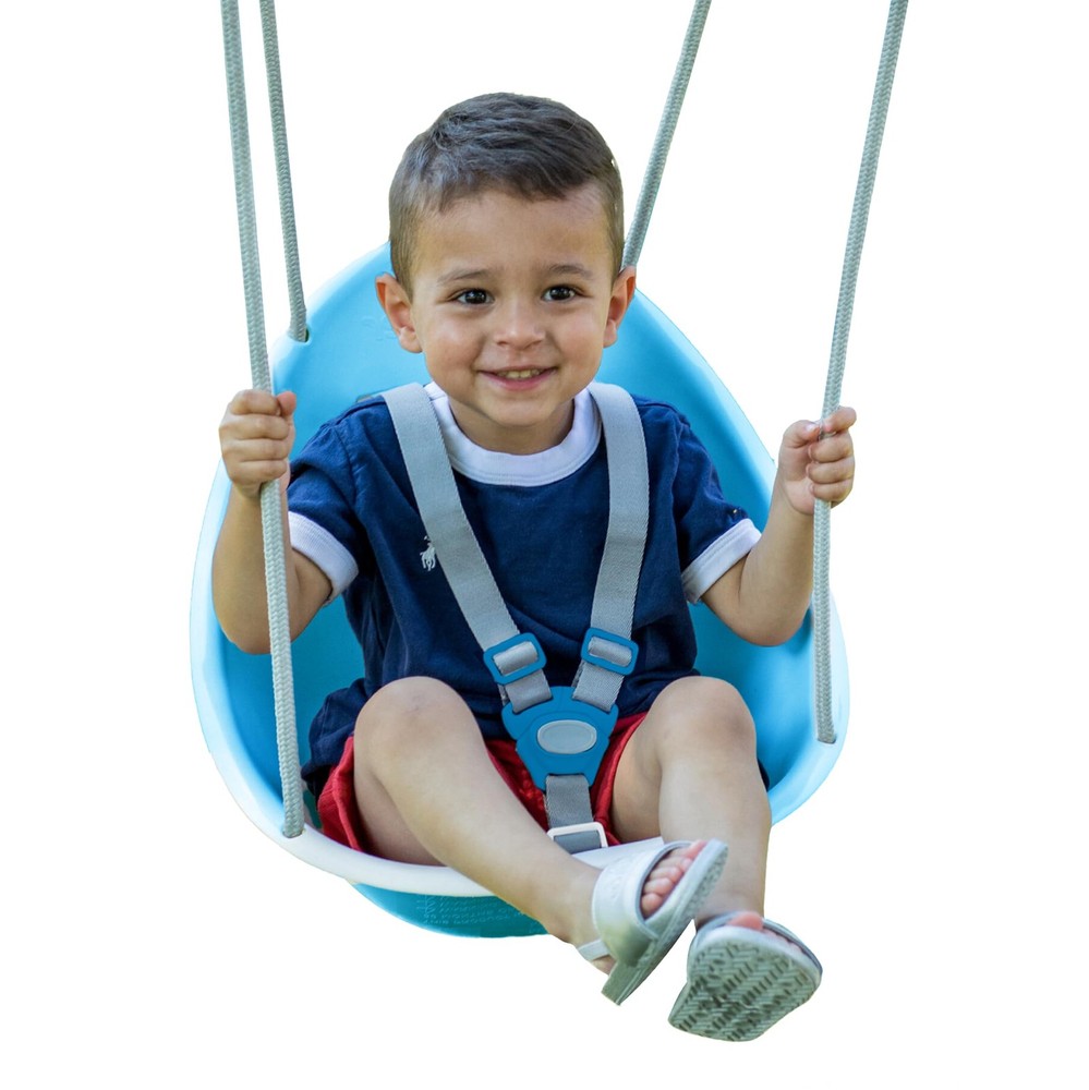 Swurfer Coconut – Your Child’s First Swing with Blister Free Rope Baby, Blue