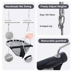 Toddler&2-in-1 Baby Swing – Adjustable Rope Swings Seat for Kids | Indoor & O…