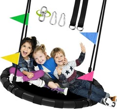 48 Inch Saucer Swing for Kids & Adults, 900lbs Weight Capacity Heavy Duty Tre…