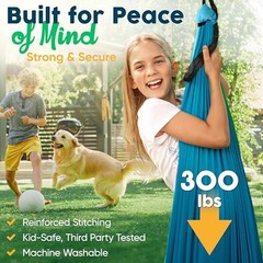 Sensory Swing for Kids Indoor Outdoor – Calming Cocoon Therapy Green/Blue