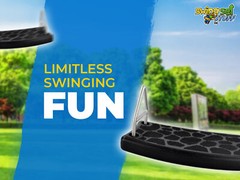 SWING SET STUFF FLAT SEAT BLACK children playground outside park accessory 0127
