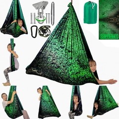 HiCamer Sensory Swing 300lbs Indoor Outdoor Cuddle Swing Crystal Green