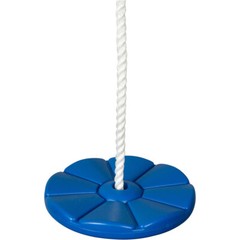 SWING SET STUFF DAISY DISC SEAT BLUE WITH ROPE playground wooden park child 0011