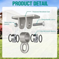 Swing Hangers with Bearing, Heavy Duty Porch Swing Hanging Kit for Outdoor Pl…