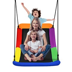 700lb Giant 60″ Platform Tree Swing for Kids and Adults Multi-Color