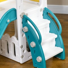 Qaba 5 in 1 Toddler Slide, Indoor Kids Slide 27.6″ x 69.7″ x 36.2″, Yellow