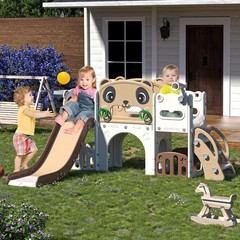 9 in 1 Toddler Slide and Climber Playset Indoor Outdoor Kids Slide with