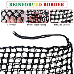 Tongmo Climbing Cargo Net, 6.5′ X 9.8′ Double Layers Playground Safety black