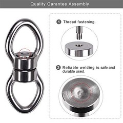Silent Bearing Swing Swivel with 2 Carabiners – 360° Rotational Device for Tree
