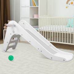 3 in 1 Slide for Kids Indoor Baby Play Climber Slide Set with Basketball Hoop