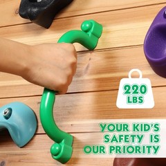 4Pcs Playground Safety Handles -Swing Set & Climbing Frame Hand Grips, Multi-…