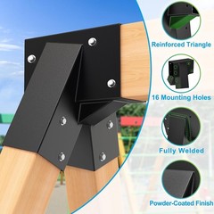 Swing Set Brackets, Heavy-Duty A-Frame Set Hardware, with 2 A-Frame Swing Bracke