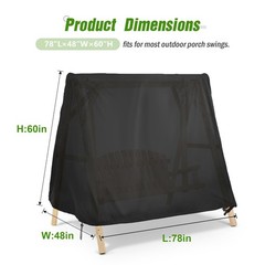 Outdoor Swing Cover, Waterproof and Heavy-duty, Cover for Patio A Frame Swing…