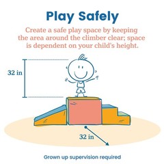 SoftZone Pedestal Play Block Corner Climber, Beginner Playset, Assorted