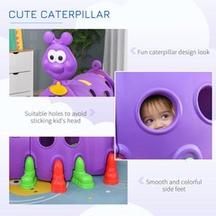 Durable HDPE Climbing Tunnel 59in L x 38.25in W x 47.25in H Purple Child Safe