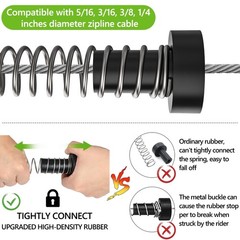 Extra Long 5.3FT Zip Line Brake System for Kids – Heavy Duty Stainless Steel Sto