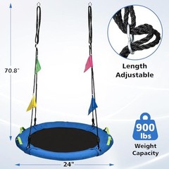Tree Swing, Saucer Flying Swing for Kids, 900lbs Weight Capacity, with 24 Inch