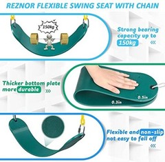 REZNOR Flexible Swing Seat Set for Kids/Adults Outdoor Park Garden Green/Yellow