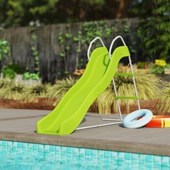 5.7FT Outdoor Slide for Kids 3-8 Year Climbing Step Ladder, Playground Equipment