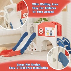 10 in 1 Toddler Slide Playset for 1-3 Years – 1-Hour Easy Assembly Sturdy