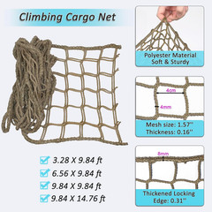 Climbing Net for Kids Double Layers Playground Safety Net Polyester Climbing Car