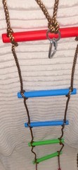 Climbing Rope Ladder Six Steps Outdoor Ladder for Kids Boys and Girls