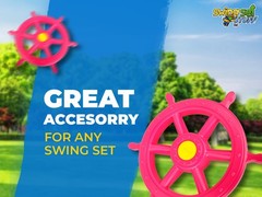 SWING SET STUFF INC. SHIPS WHEEL PINK toy boy girl fun outdoor playground 0230