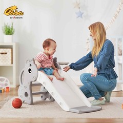 Toddler Slide with Climber Basketball Hoop and Ball Indoor Kids Slide with