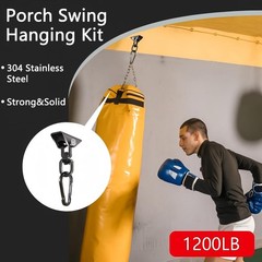 Hammock Hanging Kit, 360° Rotating Heavy Duty Swing Chair Hook 1200 lbs Capac…