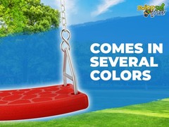 SWING SET STUFF INC. FLAT SEAT WITH 5.5 FT. UNCOATED CHAIN RED toy kids 0309