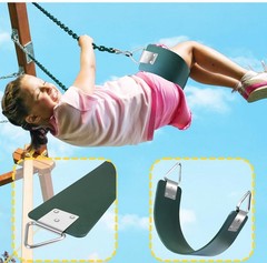 Swing Seat with Metal Triangle Ring 30.4 X 5.9 Inch, Heavy Duty Swing Set Pair