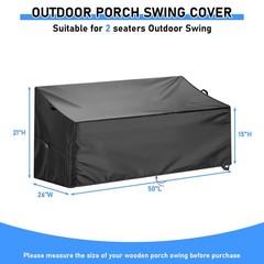 Porch Swing Cover,420D Outdoor Hanging Swing Covers,Waterproof Patio Swing-Co…