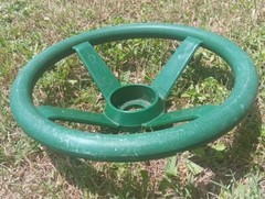 Gorilla Playset Green Steering Wheel Kit With Hardware-Compatible With Anything