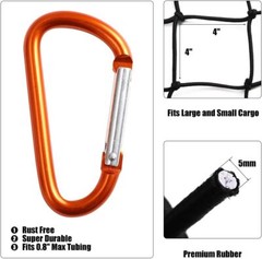 Bungee Cargo Net 4X6ft Truck Bed Net Stretches To 8X12ft For Pickup Tra