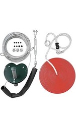 100 feet Zip Line Kit Kids Adult Zip Line Trolley Slackers Zip Lines Swing Set
