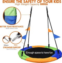 40 Inch Saucer Tree Swing Flying 900lb Weight Capacity 2 Added Hanging Straps