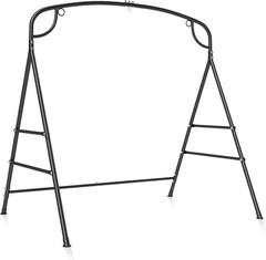 Metal Swing Frame, Porch Swing Stand with Extra Side Bars, 3-Ring Design, Heavy