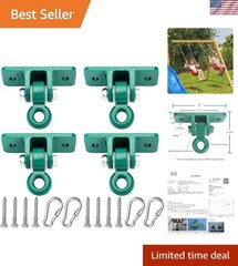 Indoor/Outdoor Swing Hanger Set – 4 Pack, 10,000 lbs Capacity, Anti-Rust Green